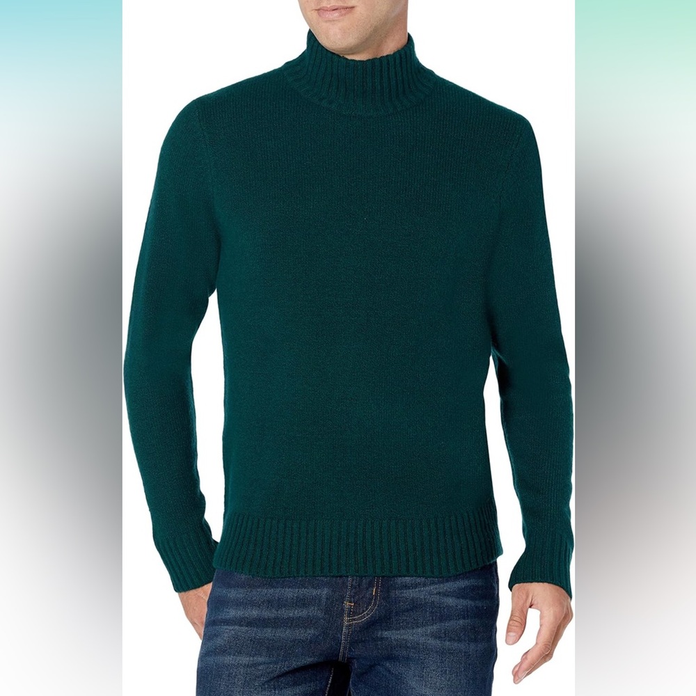 Amazon Essentials Men's Long-Sleeve Soft Touch Turtleneck Sweater Size XXL Green